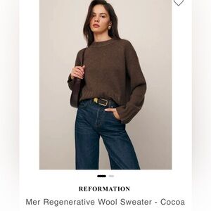 Reformation Mer Regenerative Wool Sweater size XS